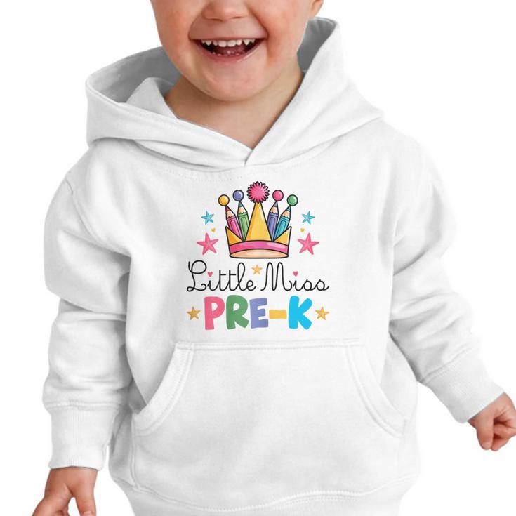 Miss Pre-K Pencils Crown Cute Back To School First Day Girls Graphic Toddler Hoodie