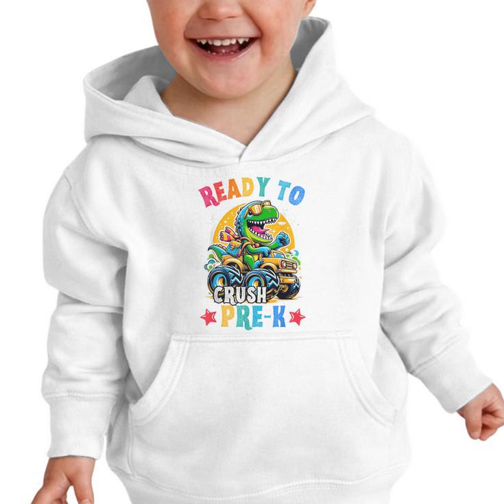 Monster Truck Dinosaur Boys Back To School Crush Pre-k Kids Graphic Toddler Hoodie Monster Truck Dinosaur Boys Back To School Crush Pre-k Kids Graphic Toddler Hoodie