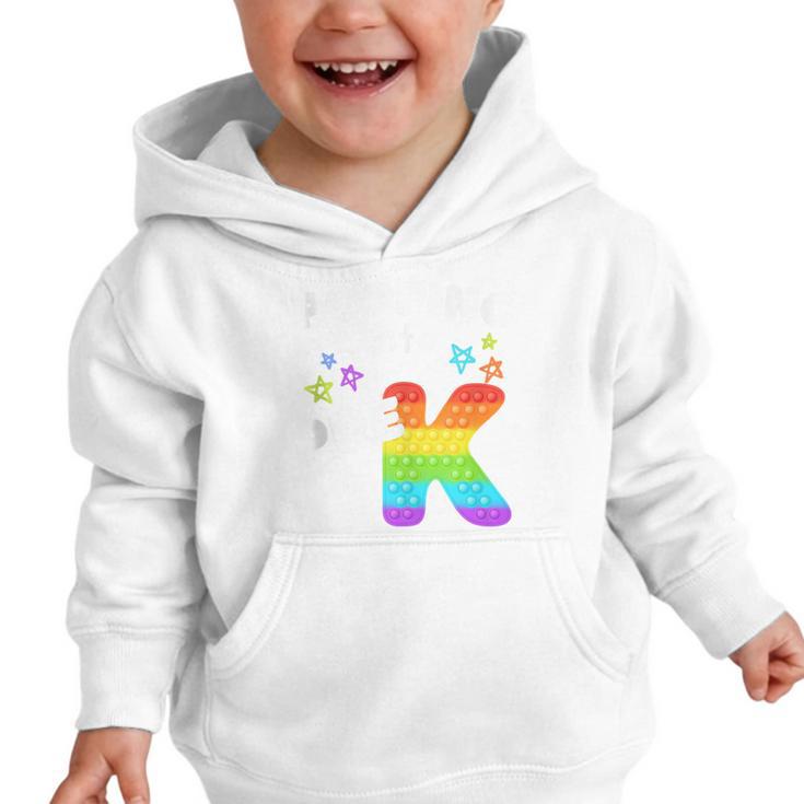 Popping Into Pre K Kid's Back To School Pop It Fidget Toy Graphic Toddler Hoodie