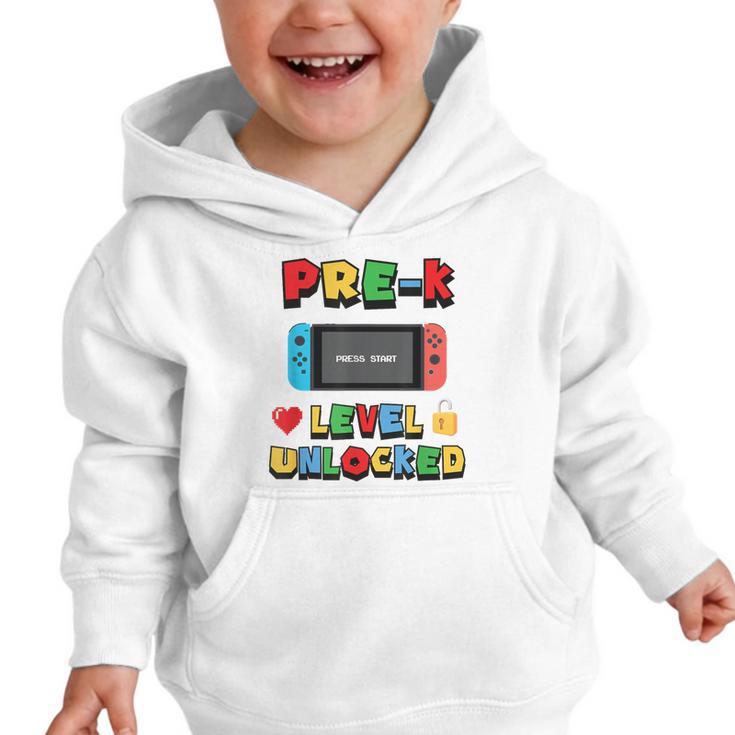 Pre-K Level Unlocked Back To School Video Game Graphic Toddler Hoodie