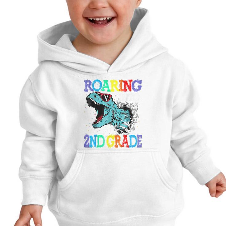 Roaring Into 2Nd Grade DinosaurRex Back To School Graphic Toddler Hoodie