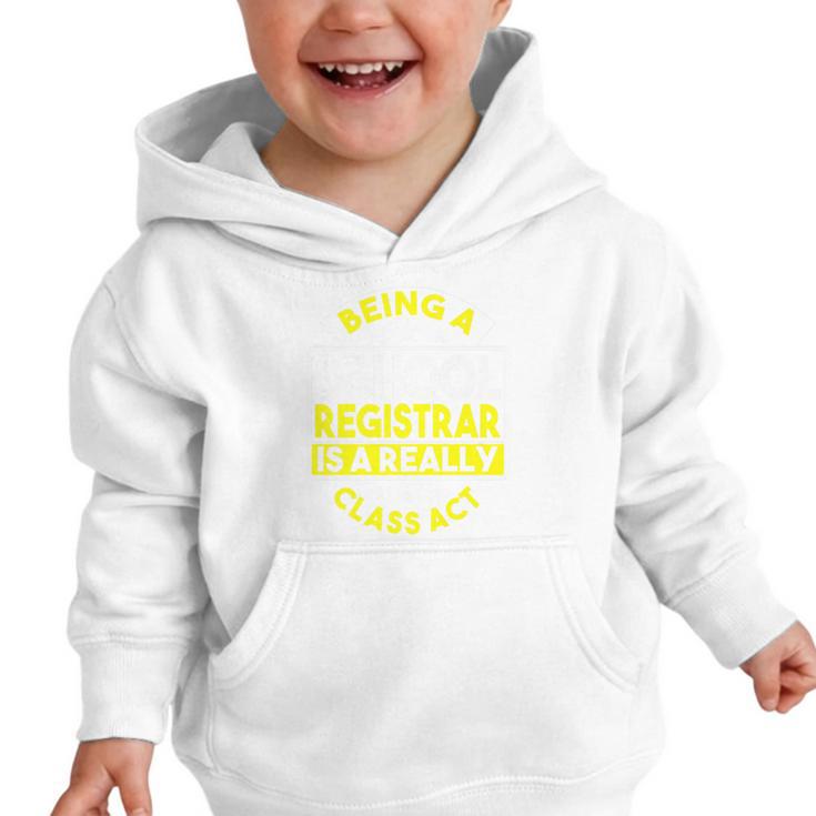 School Registry Student Enrollment Back To School Registrar Premium Graphic Toddler Hoodie