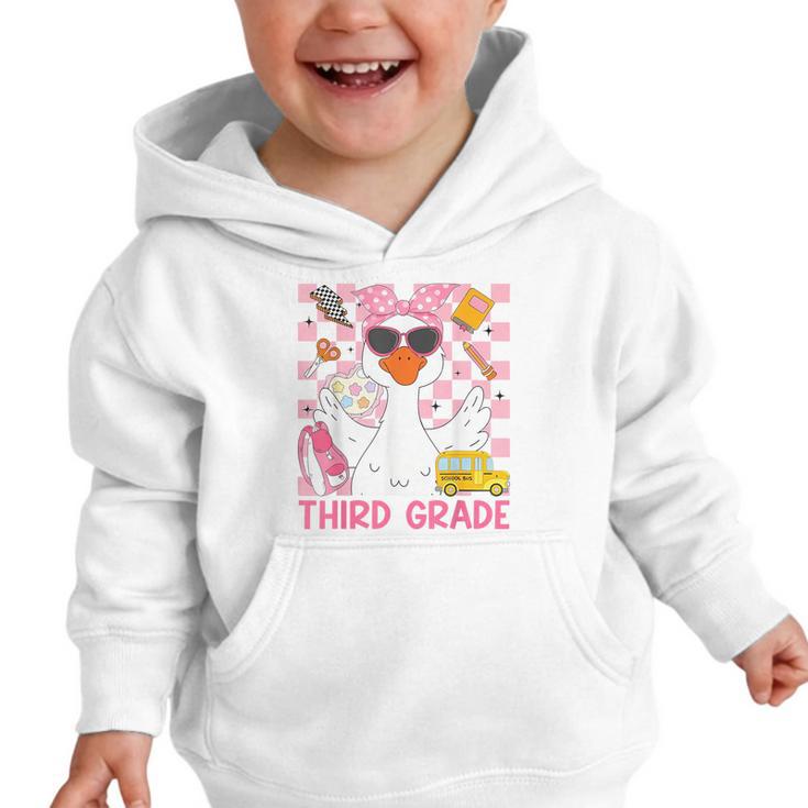 Silly Goose Third Grade Grade Back To School Coquette Girly Graphic Toddler Hoodie Silly Goose Third Grade Grade Back To School Coquette Girly Graphic Toddler Hoodie