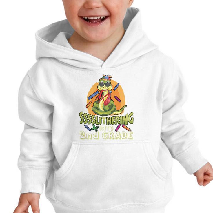 Slithering Into 2nd Grade First Day Back To School Snake Performance Graphic Toddler Hoodie