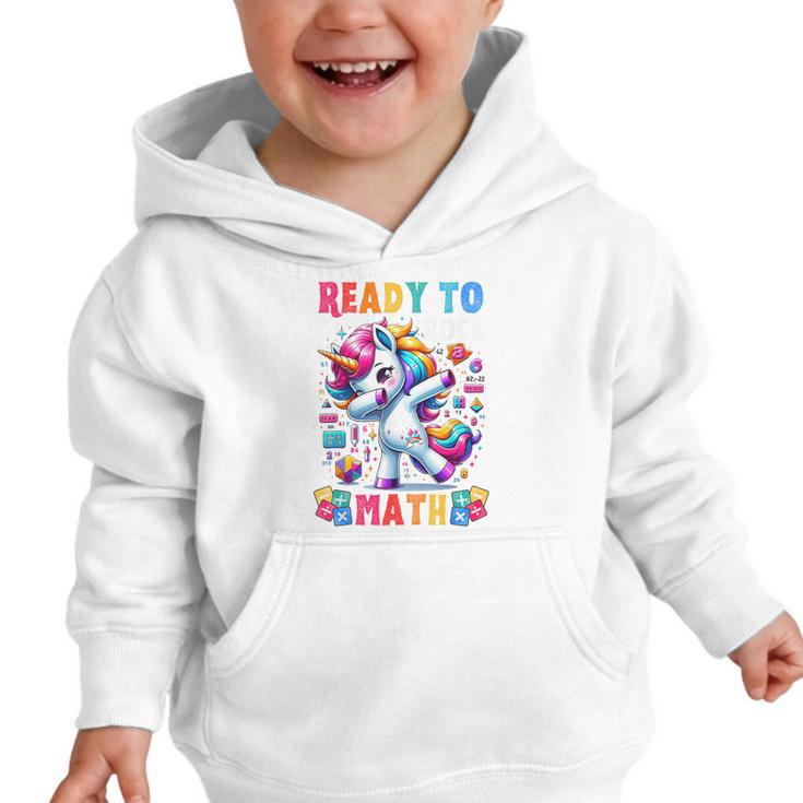 Student Back To School Math Squad Kids Girls Smarter Unicorn Graphic Toddler Hoodie