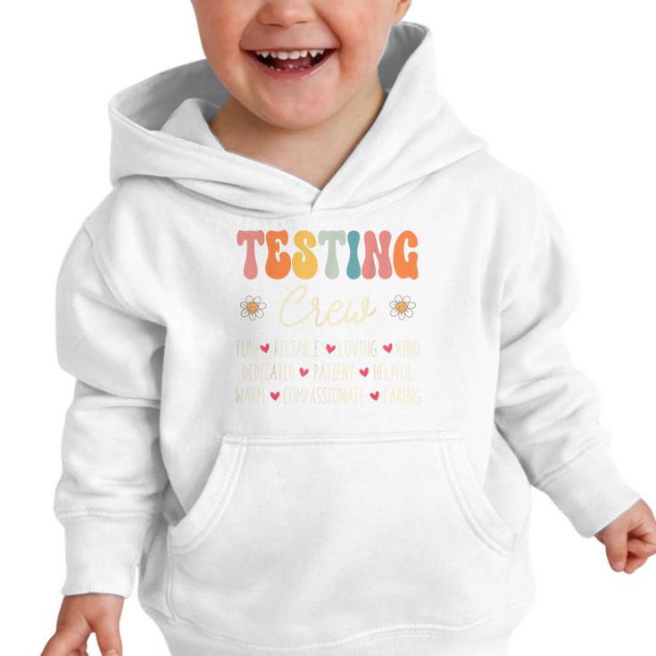 Testing Crew Appreciation Week Back To School Graphic Toddler Hoodie