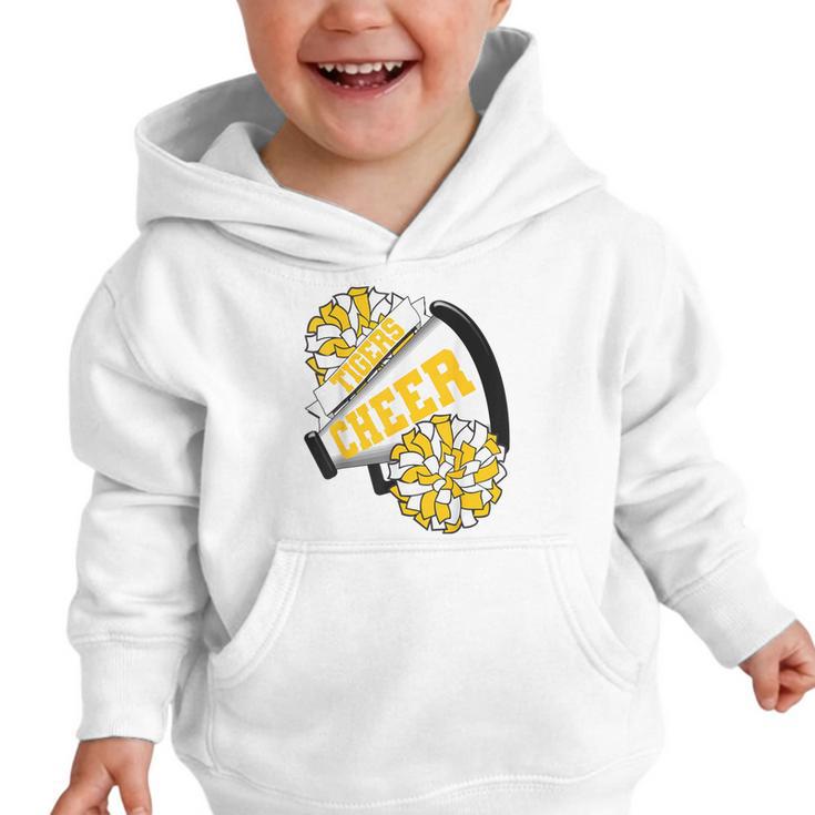 Tigers Cheer Back To School Cheerleading Spirit GY Graphic Toddler Hoodie Tigers Cheer Back To School Cheerleading Spirit GY Graphic Toddler Hoodie