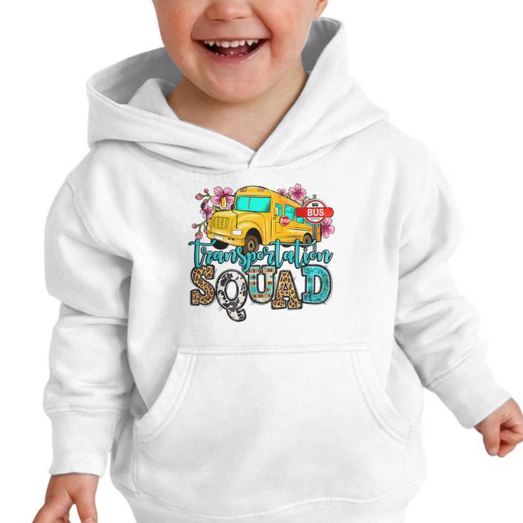 Transportation Squad Bus Driver School Bus Back To School Graphic Toddler Hoodie