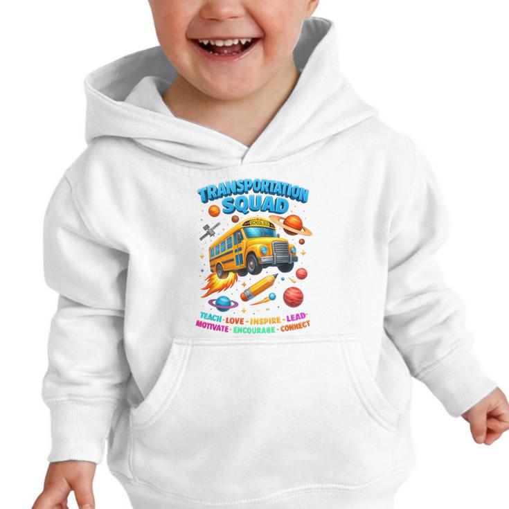Transportation Squad School Bus Back To School Retro Graphic Toddler Hoodie Transportation Squad School Bus Back To School Retro Graphic Toddler Hoodie