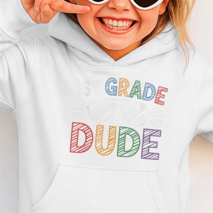 1st Grade Dude Sunglasses First Day Of Back To School Boys Graphic Toddler Hoodie 1st Grade Dude Sunglasses First Day Of Back To School Boys Graphic Toddler Hoodie