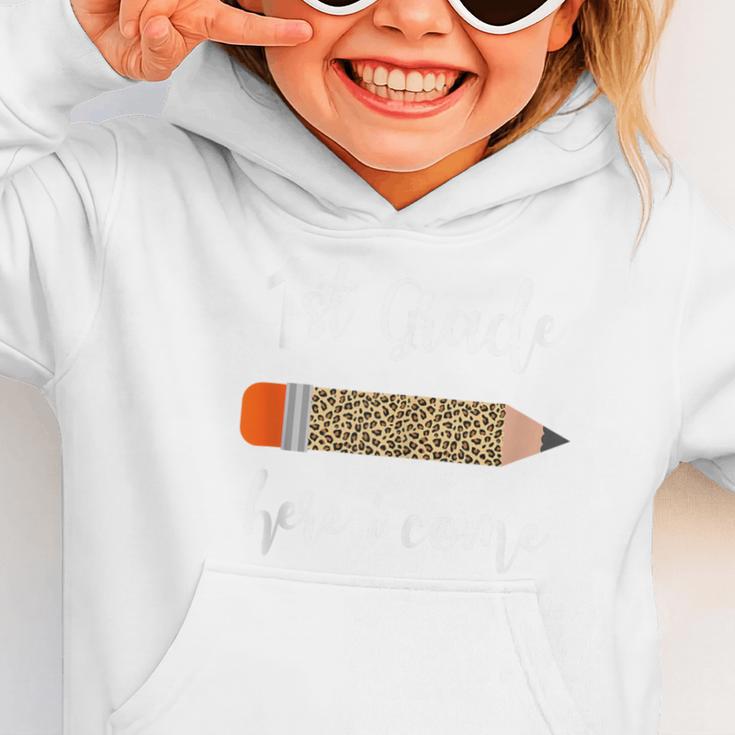 1st Grade Here I Come Leopard Pencil Back To School Student Graphic Toddler Hoodie 1st Grade Here I Come Leopard Pencil Back To School Student Graphic Toddler Hoodie