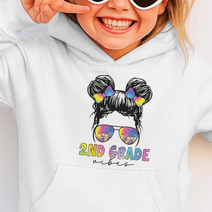 2nd Grade Vibes Messy Hair Bun Girl Back To School First Day Graphic Toddler Hoodie 2nd Grade Vibes Messy Hair Bun Girl Back To School First Day Graphic Toddler Hoodie