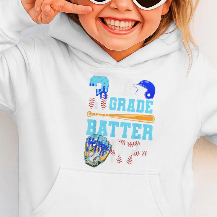 3rd Grade Back To School Baseball Drip Ice Cream Batter Up Graphic Toddler Hoodie