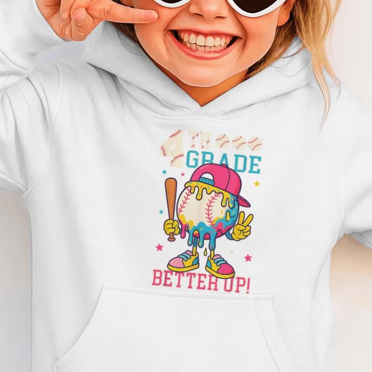 4th Grade Back To School Baseball Drip Ice Cream Game On Graphic Toddler Hoodie 4th Grade Back To School Baseball Drip Ice Cream Game On Graphic Toddler Hoodie