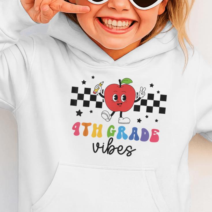 4th Grade Vibes Retro Groovy Apple Back To School Graphic Toddler Hoodie 4th Grade Vibes Retro Groovy Apple Back To School Graphic Toddler Hoodie