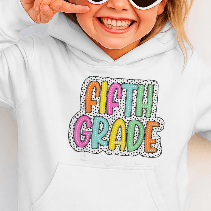 5th Fifth Grade Vibes Back To School Dalmatian Dots Graphic Toddler Hoodie
