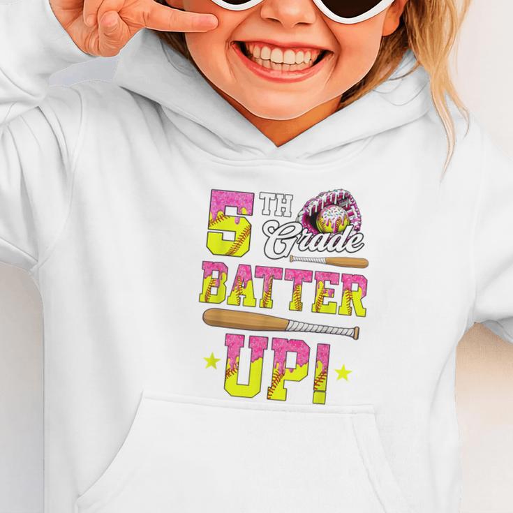 5th Grade Butter Up Softball Ice Cream Drip Back To School Graphic Toddler Hoodie
