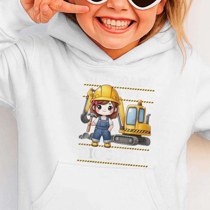 5th Grade Ready For Digging Construction Girl Back To School Graphic Toddler Hoodie