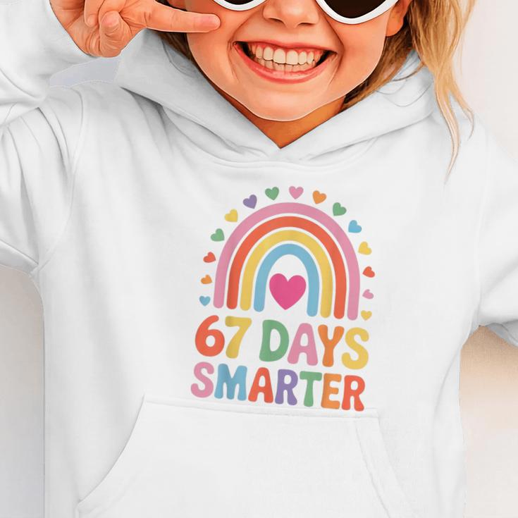 67 Days Smarter Rainbow For Back To School Kids Graphic Toddler Hoodie 67 Days Smarter Rainbow For Back To School Kids Graphic Toddler Hoodie