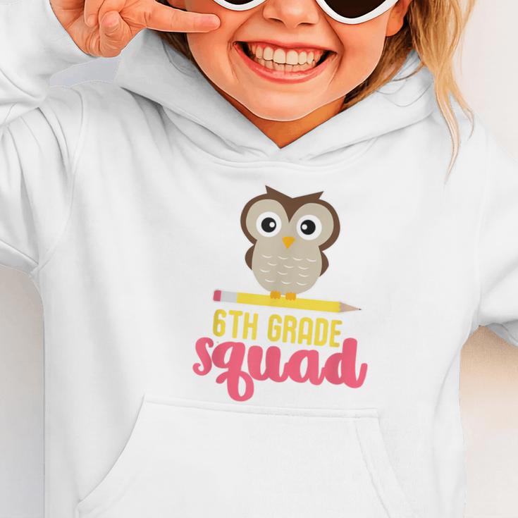 6th Grade Squad Back To School Owl & Pencil Graphic Toddler Hoodie 6th Grade Squad Back To School Owl & Pencil Graphic Toddler Hoodie
