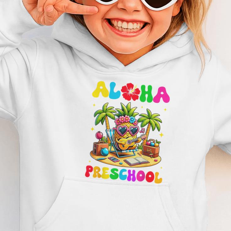 Aloha Preschool Pineapple Hawaii Back To School Kids Girl Graphic Toddler Hoodie