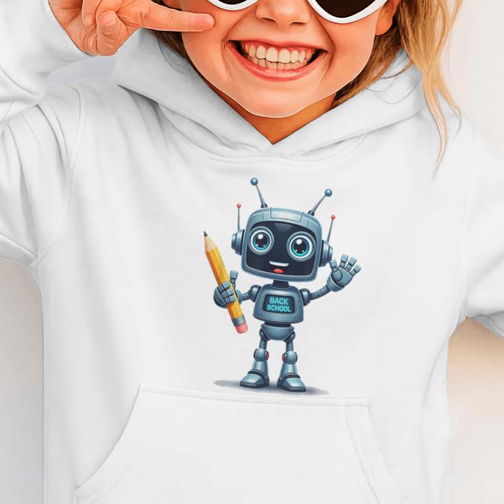 Back To School 2025 Robot Pencil For Kids Graphic Toddler Hoodie Back To School 2025 Robot Pencil For Kids Graphic Toddler Hoodie