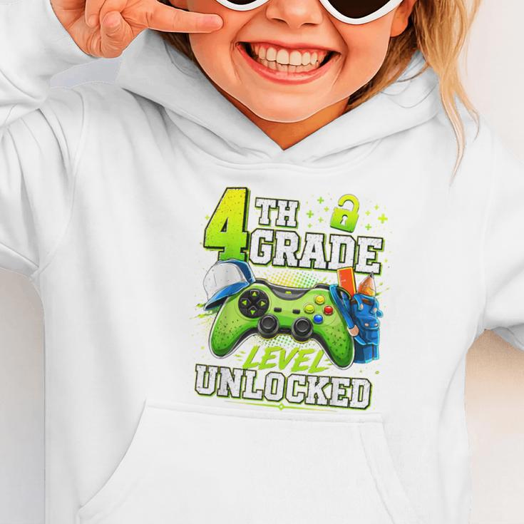 Back To School 4th Fourth Grade Level Unlocked Gamer Kid Graphic Toddler Hoodie Back To School 4th Fourth Grade Level Unlocked Gamer Kid Graphic Toddler Hoodie