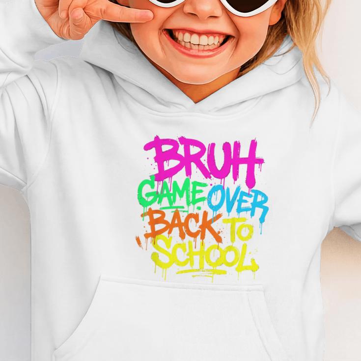 Back To School Bruh Game Over Gaming Boys Graphic Toddler Hoodie Back To School Bruh Game Over Gaming Boys Graphic Toddler Hoodie