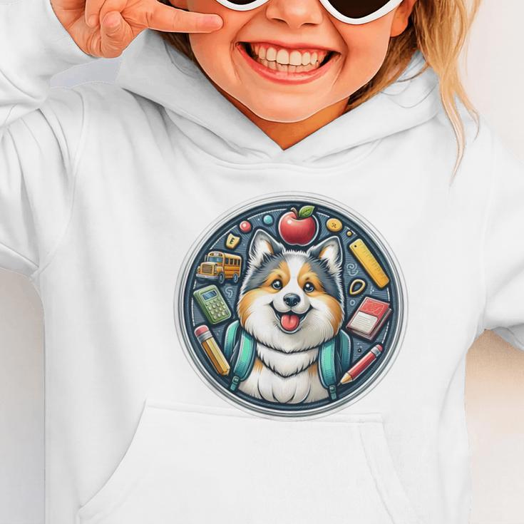 Back To School Icelandic Sheepdog Dog Boy Girls Student Kids Graphic Toddler Hoodie