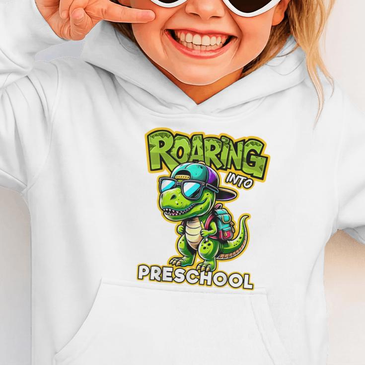 Back To School Preschool Dinosaur First Day Of School Boy Graphic Toddler Hoodie Back To School Preschool Dinosaur First Day Of School Boy Graphic Toddler Hoodie