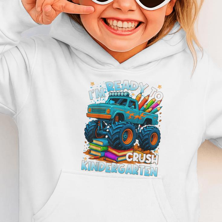 Back To School Ready To Crush Kindergarten Monster Truck Boy Graphic Toddler Hoodie Back To School Ready To Crush Kindergarten Monster Truck Boy Graphic Toddler Hoodie
