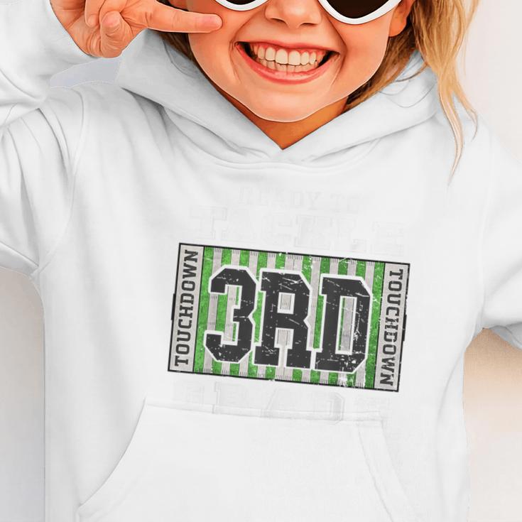 Back To School Ready To Tackle 3rd Grade Football Graphic Toddler Hoodie