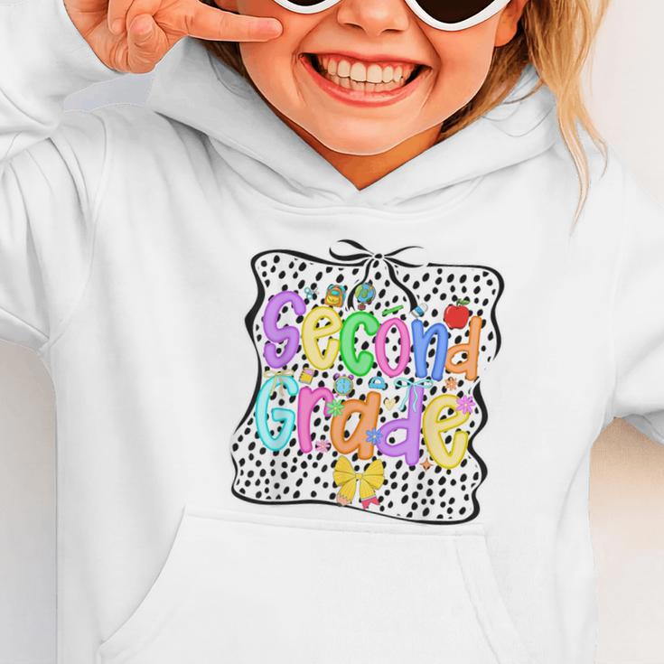 Back To School Second Grade Girls 2nd Grade Dalmatian Dots Graphic Toddler Hoodie