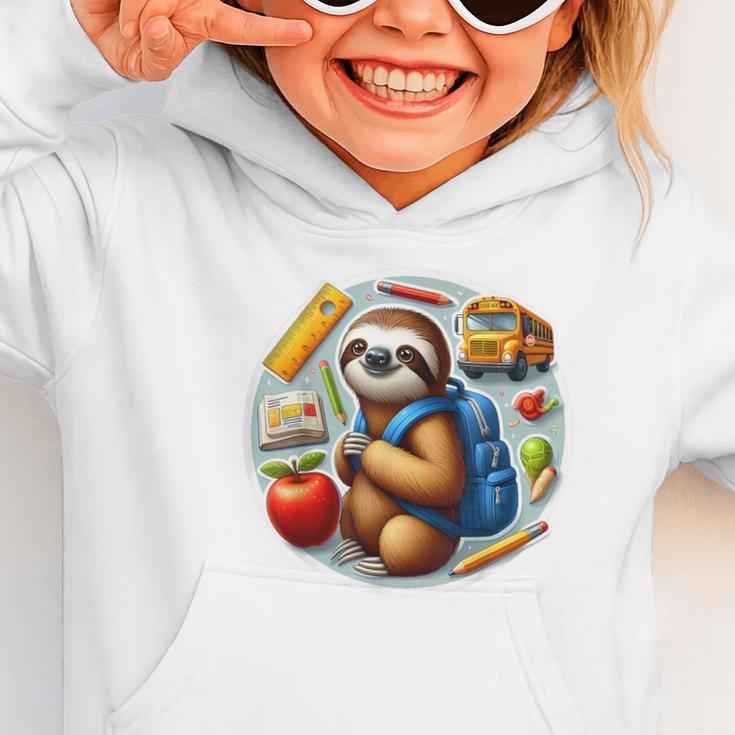 Back To School Sloth Boys Girls Student Kids Lover Child New Graphic Toddler Hoodie Back To School Sloth Boys Girls Student Kids Lover Child New Graphic Toddler Hoodie