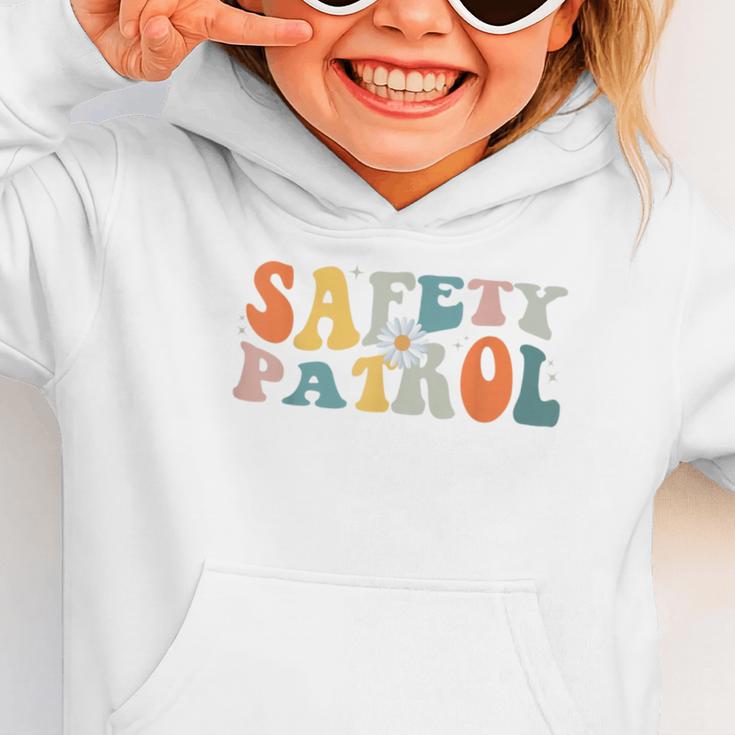 Back To School Student Safety Patrol Groovy Retro Graphic Toddler Hoodie