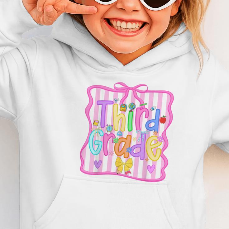 Back To School Third Grade Girls Coquette Bow 3rd Grade Kids Graphic Toddler Hoodie Back To School Third Grade Girls Coquette Bow 3rd Grade Kids Graphic Toddler Hoodie