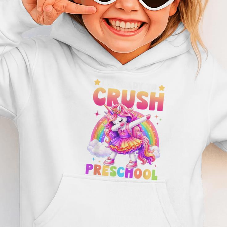 Back To School Unicorn Girls I'm Ready To Crush Preschool Graphic Toddler Hoodie Back To School Unicorn Girls I'm Ready To Crush Preschool Graphic Toddler Hoodie