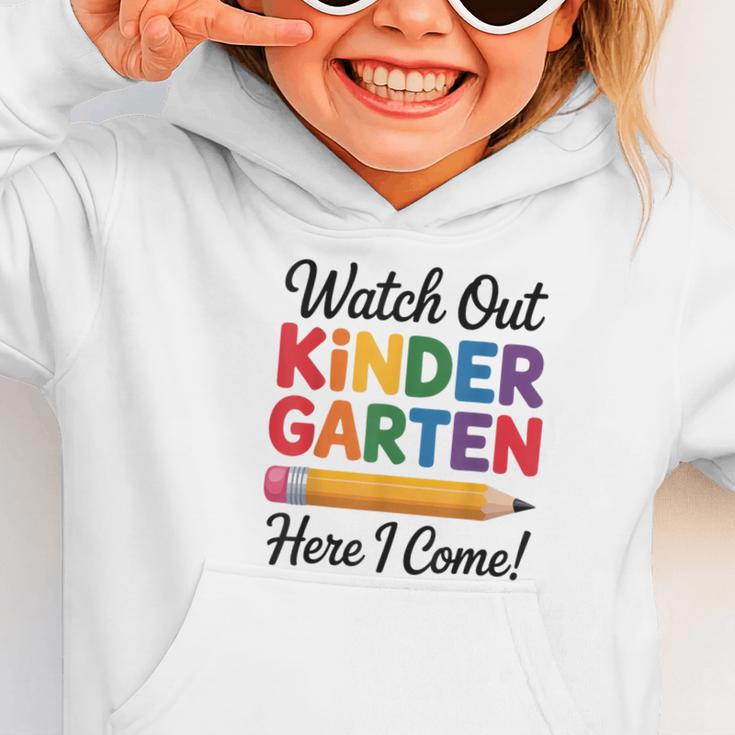 Back To School Watch Out Kindergarten Here I Come Kids Graphic Toddler Hoodie