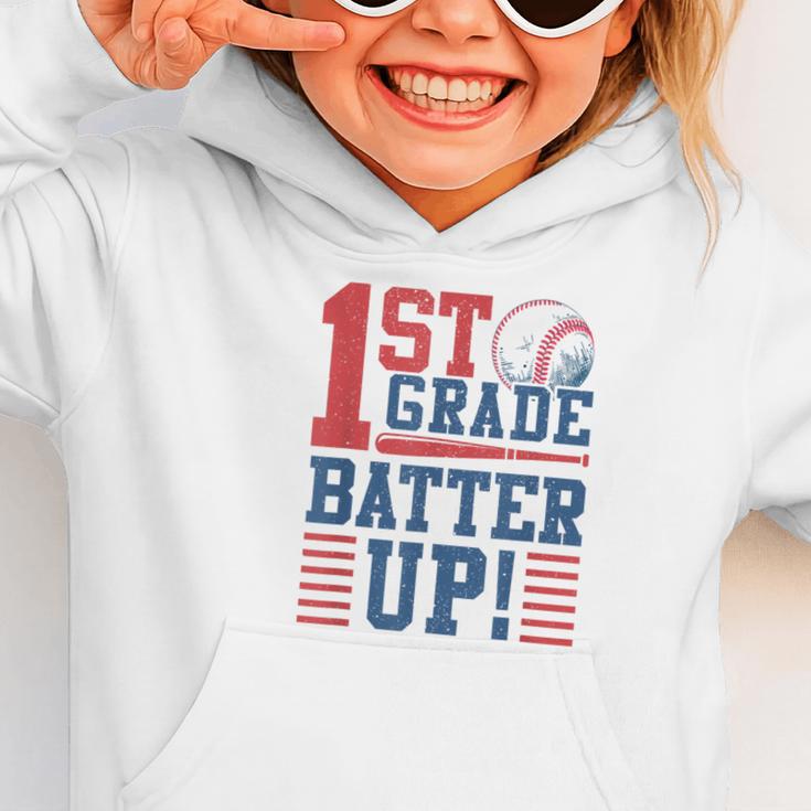 Baseball 1st Grade Back To School 1st Grade Batter Up Graphic Toddler Hoodie Baseball 1st Grade Back To School 1st Grade Batter Up Graphic Toddler Hoodie