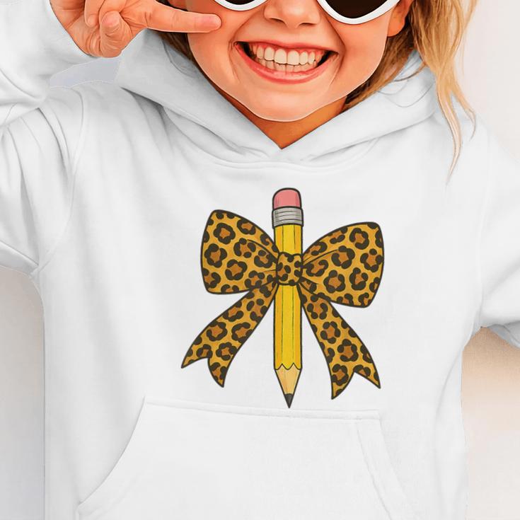 Bow Pencil Leopard First Day Of School Back To School Graphic Toddler Hoodie Bow Pencil Leopard First Day Of School Back To School Graphic Toddler Hoodie