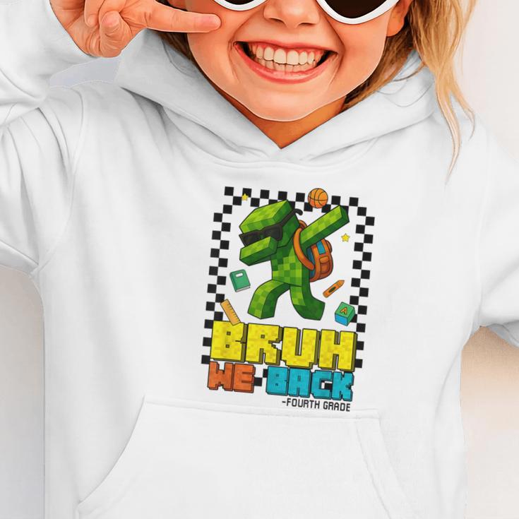 Bruh We Back 4th Grade Back To School Gamer Dabbing Boy Kids Graphic Toddler Hoodie