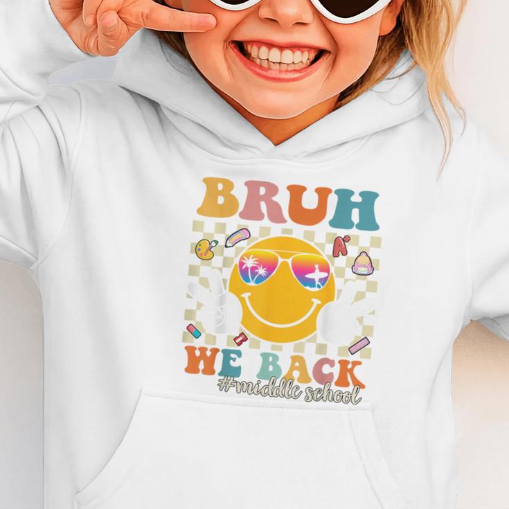 Bruh We Back Middle School Retro Back To School Boys Girls Graphic Toddler Hoodie Bruh We Back Middle School Retro Back To School Boys Girls Graphic Toddler Hoodie