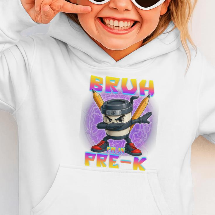 Bruh I'm In Pre-K Back To School Italian Brainrot Premium Tri-Blend Graphic Toddler Hoodie