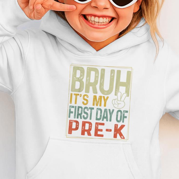 Bruh Its My First Day Of Pre K PreK Back To School Boys Kids Graphic Toddler Hoodie Bruh Its My First Day Of Pre K PreK Back To School Boys Kids Graphic Toddler Hoodie