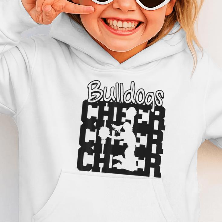 Bulldogs Cheer Back To School Cheerleading Spirit Graphic Toddler Hoodie Bulldogs Cheer Back To School Cheerleading Spirit Graphic Toddler Hoodie