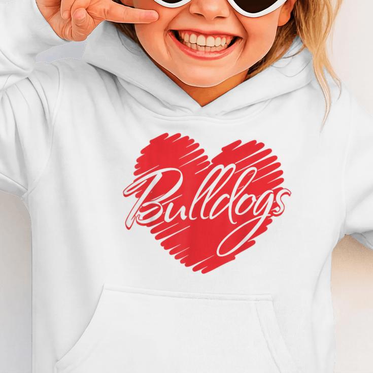 Bulldogs Heart Back To School Spirit R Graphic Toddler Hoodie Bulldogs Heart Back To School Spirit R Graphic Toddler Hoodie
