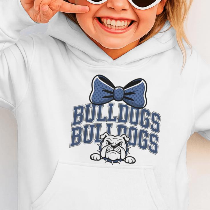 Bulldogs Mascot Team Spirit Sports Fan Back To School Graphic Toddler Hoodie Bulldogs Mascot Team Spirit Sports Fan Back To School Graphic Toddler Hoodie
