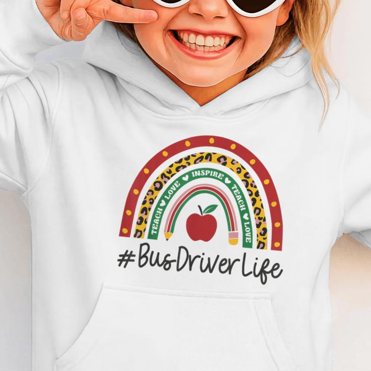 Bus Driver Rainbow Appreciation Day Hello Back To School Graphic Toddler Hoodie Bus Driver Rainbow Appreciation Day Hello Back To School Graphic Toddler Hoodie