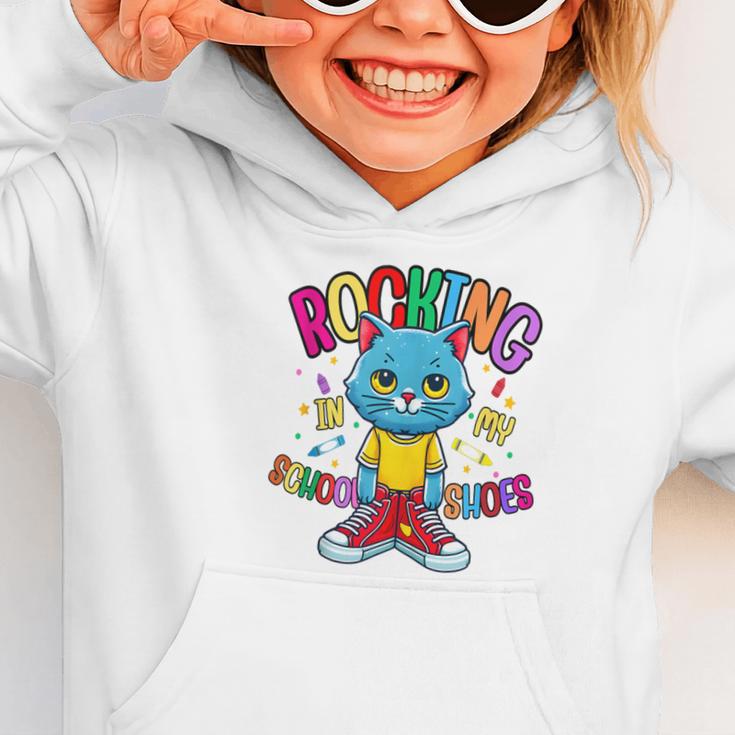 Cat Rocking I n My School Shoes Back To School Student Graphic Toddler Hoodie Cat Rocking I n My School Shoes Back To School Student Graphic Toddler Hoodie