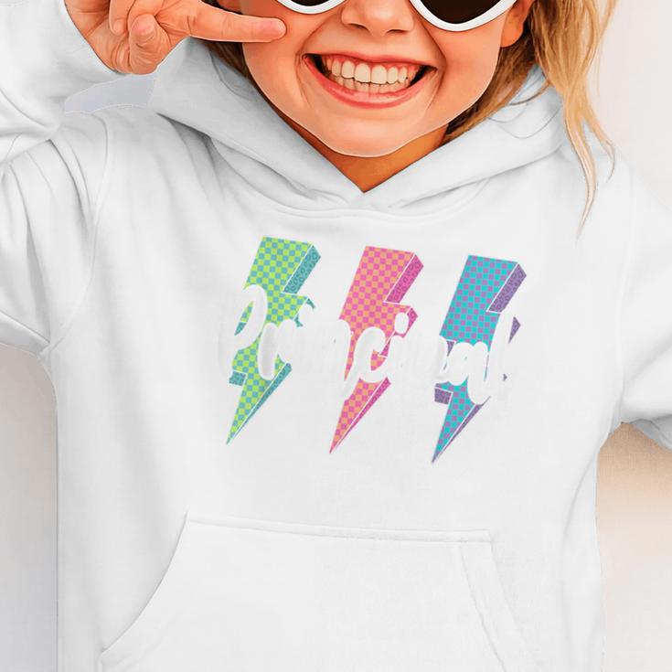 Checkered Principal Lightning Bolt Back To School Graphic Toddler Hoodie Checkered Principal Lightning Bolt Back To School Graphic Toddler Hoodie